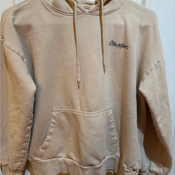 Brixton Tops - BRIXTON Freebird Women's Beige Graphic Hoodie XS Sweatshirt Eagle See Descript